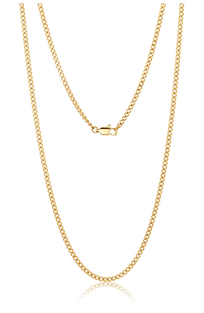 Adornia Men's Water Resistant Cuban Chain Link Necklace, Alternate, color, Yellow