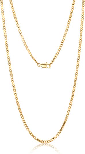 Men's Water Resistant Cuban Chain Link Necklace