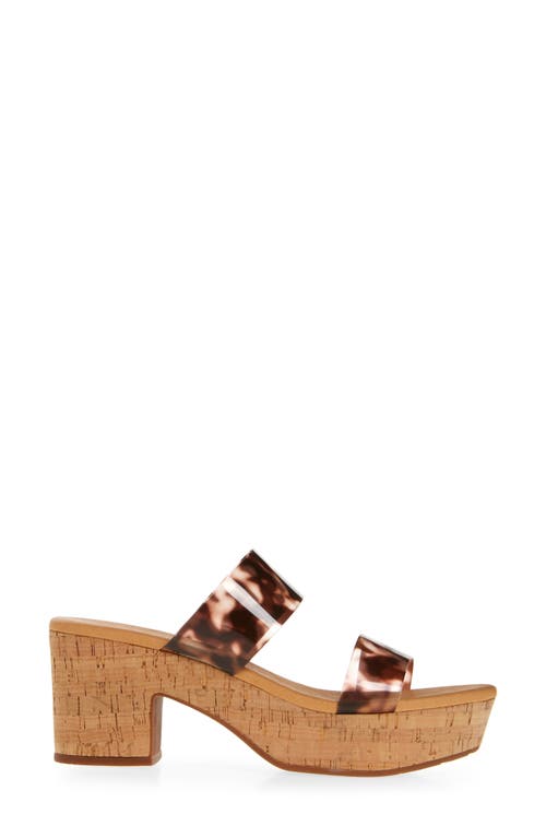 Chocolat Blu Valo Platform Sandal In Leopard Vinyl