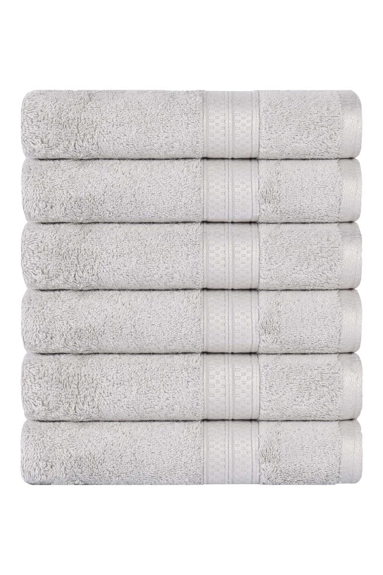 6-Pack Hand Towel Set, Main, color, CHROME