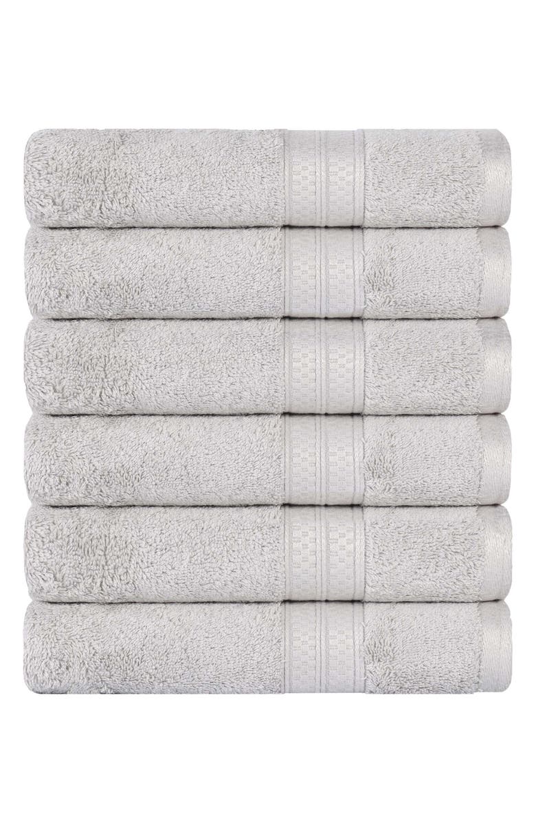 Superior 6-Pack Hand Towel Set, Main, color, Chrome