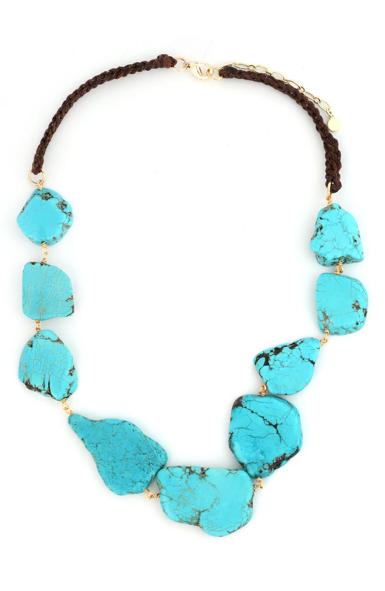 Panacea Turquoise Bead Necklace, Main, color, Turquoise