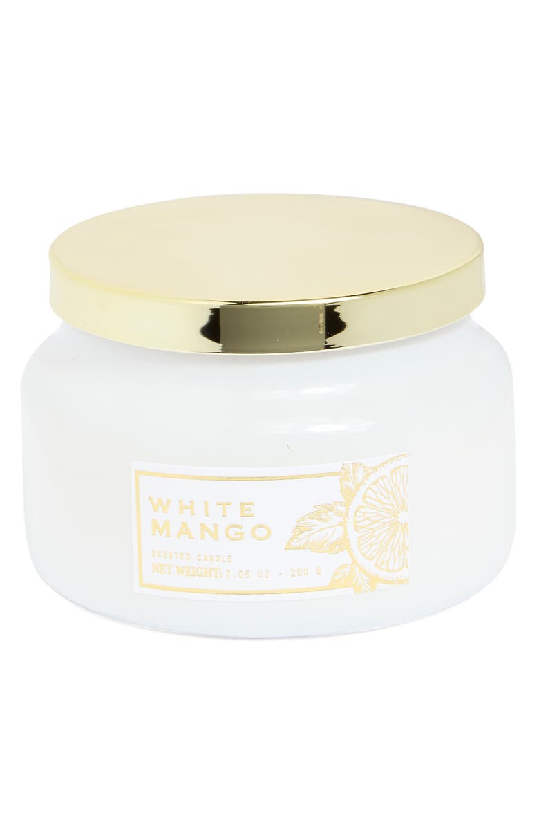 PORTOFINO CANDLES White Mango Garden Jar Candle, Main, color, White