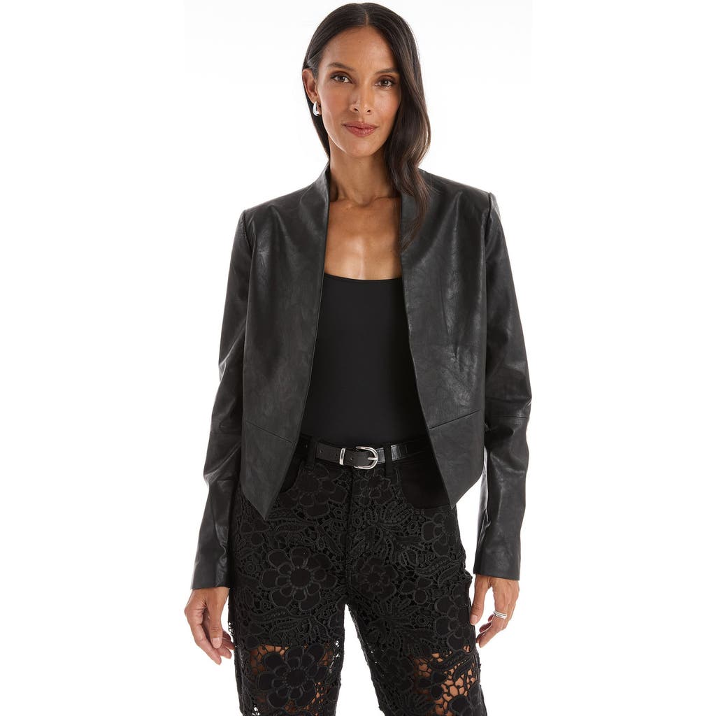 The Noli Shop Yasmin Leather Jacket In Black