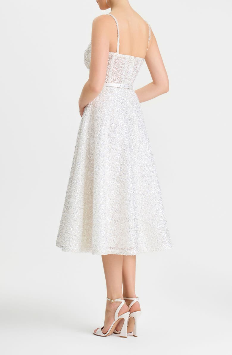 NADINE MERABI Marilyn Sequin Cocktail Dress, Alternate, color, White
