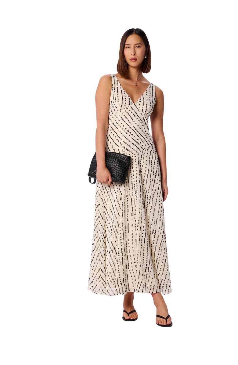 Whistles Dashed Spot Dobby Maxi Dress, Main, color, White/Multi
