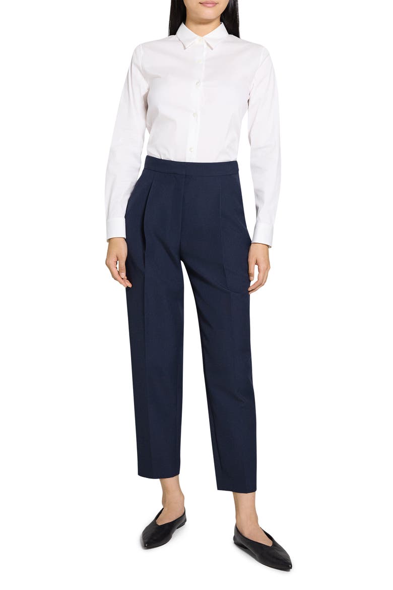 Wool Blend Pleated Pants, Alternate, color, NOCTURNE NAVY