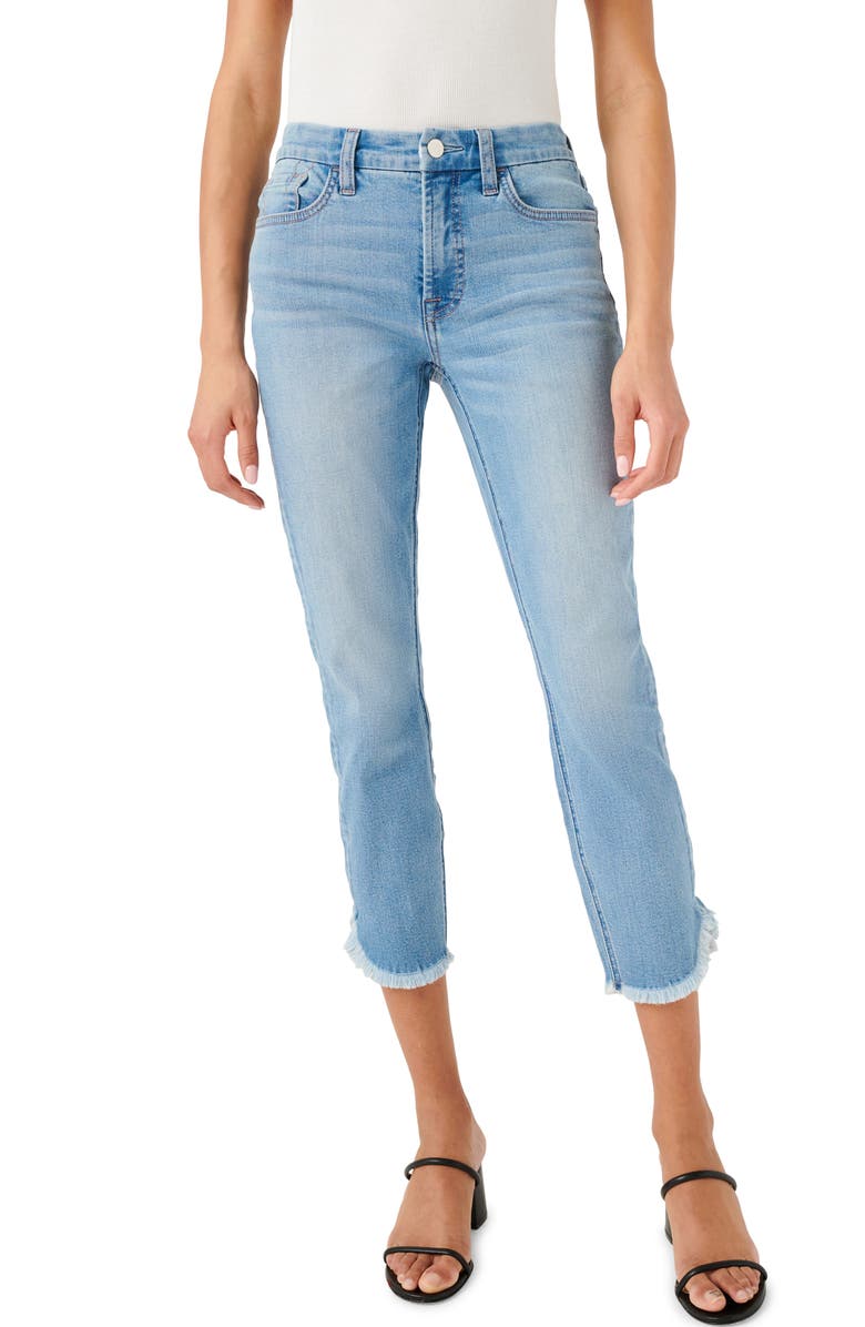 JEN7 by 7 For All Mankind Fray Tulip Hem Crop Skinny Jeans, Main, color,