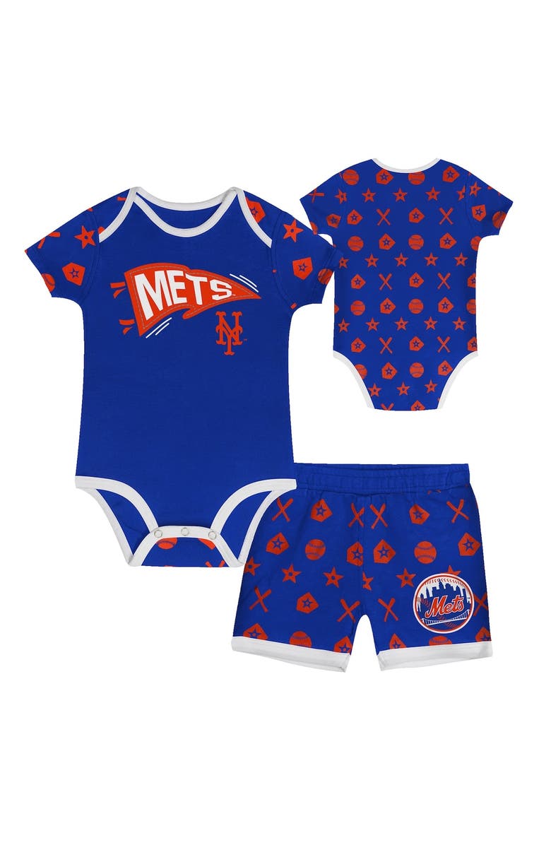 Outerstuff Infant  Blue New York Mets On Deck 2-Piece Diaper Cover Set, Main, color, 