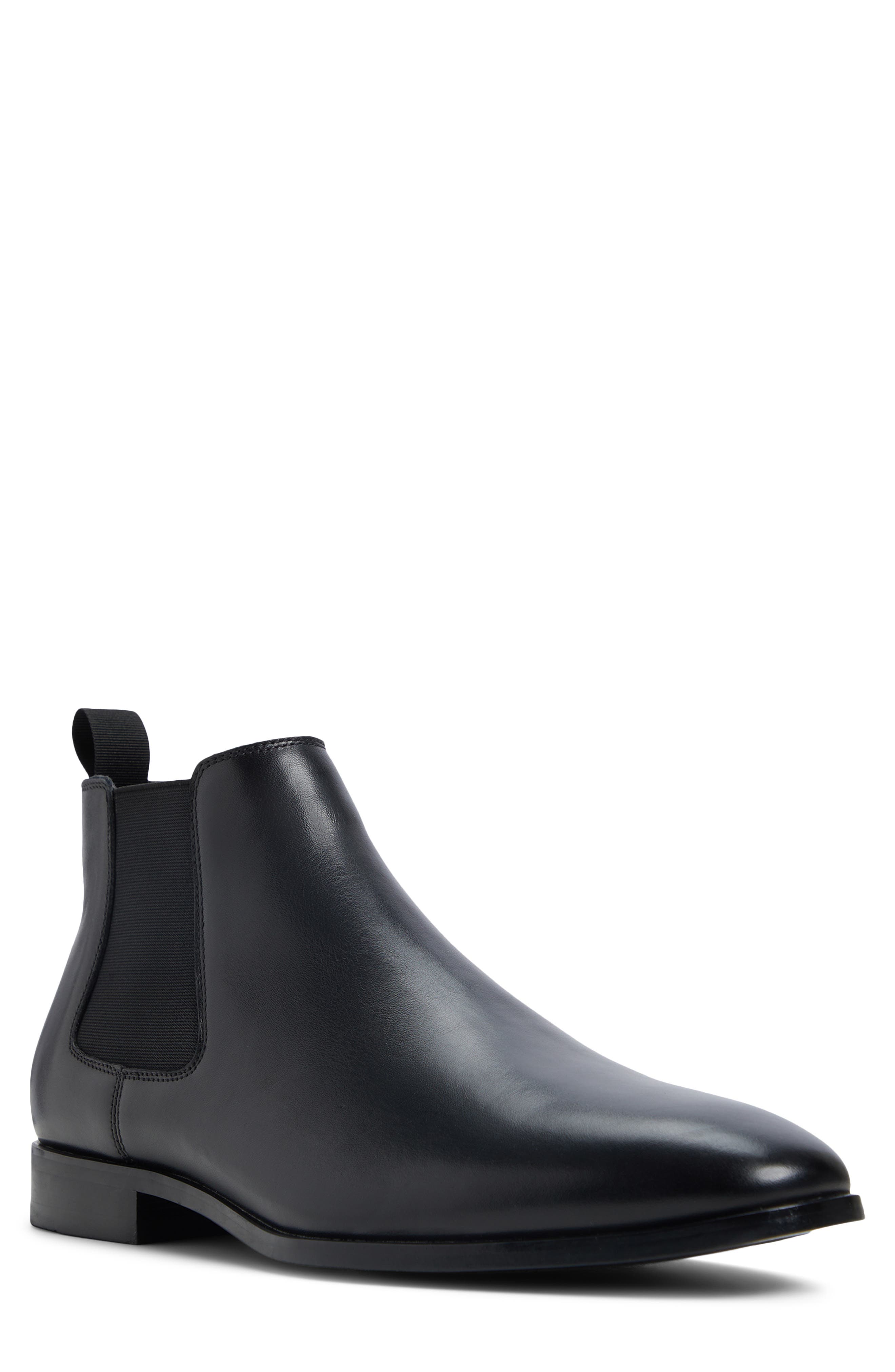ALDO Sosa Leather Chelsea Boot, Main, color, Black