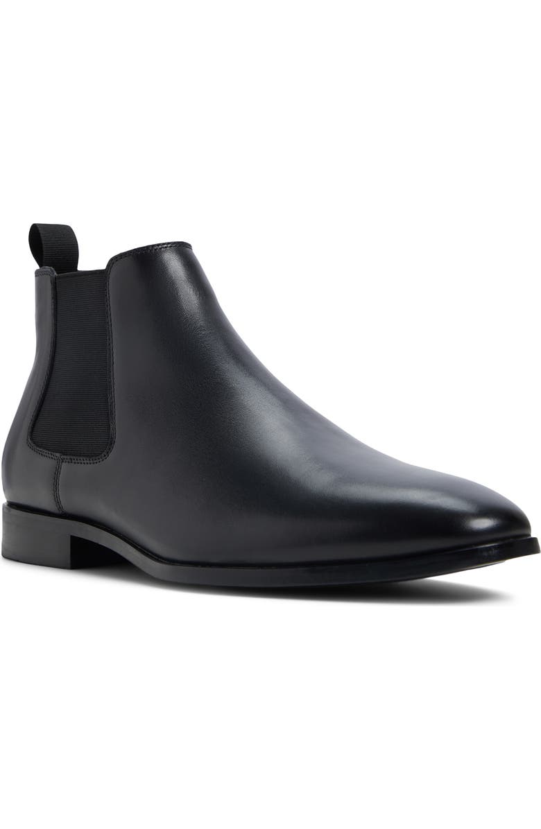 ALDO Sosa Leather Chelsea Boot, Main, color, Black