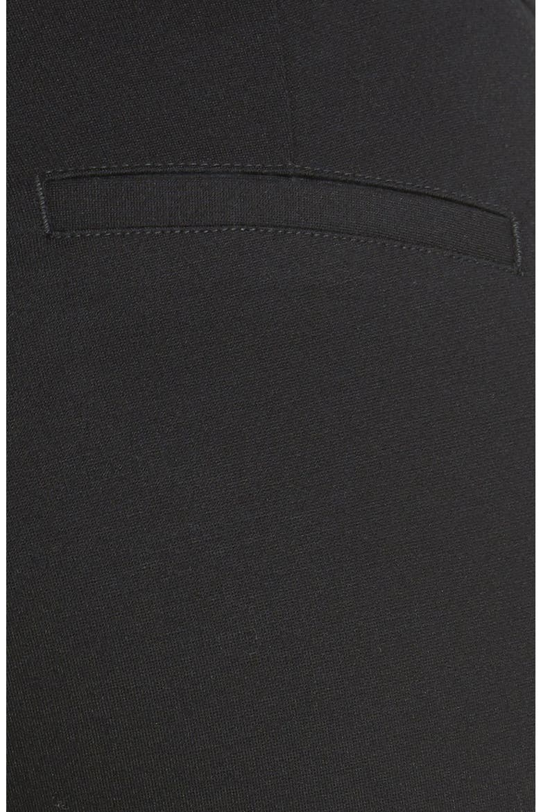 Stretch Ponte Knit Trousers, Alternate, color, BLACK