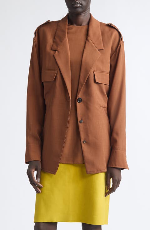 Wool Deconstructed Trench Blazer