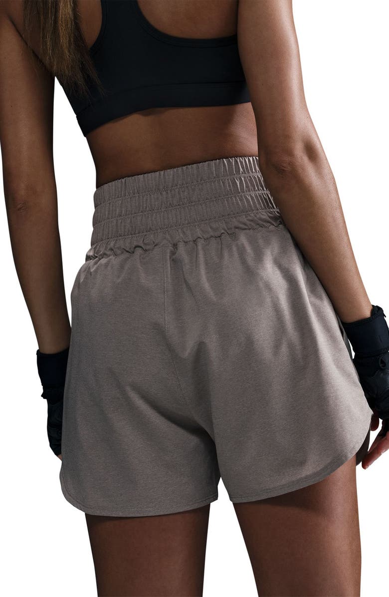 Nike Dri-FIT Ultrahigh Waist 3-Inch Brief Lined Shorts, Alternate, color, Mink Brown/ Htr