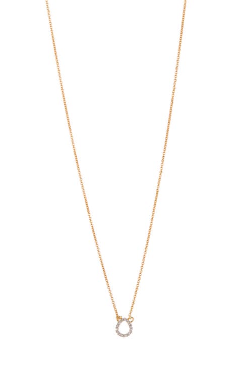 Mini Teardrop Diamond Pendant Necklace - 0.03 ctw (Online Trunk Show)