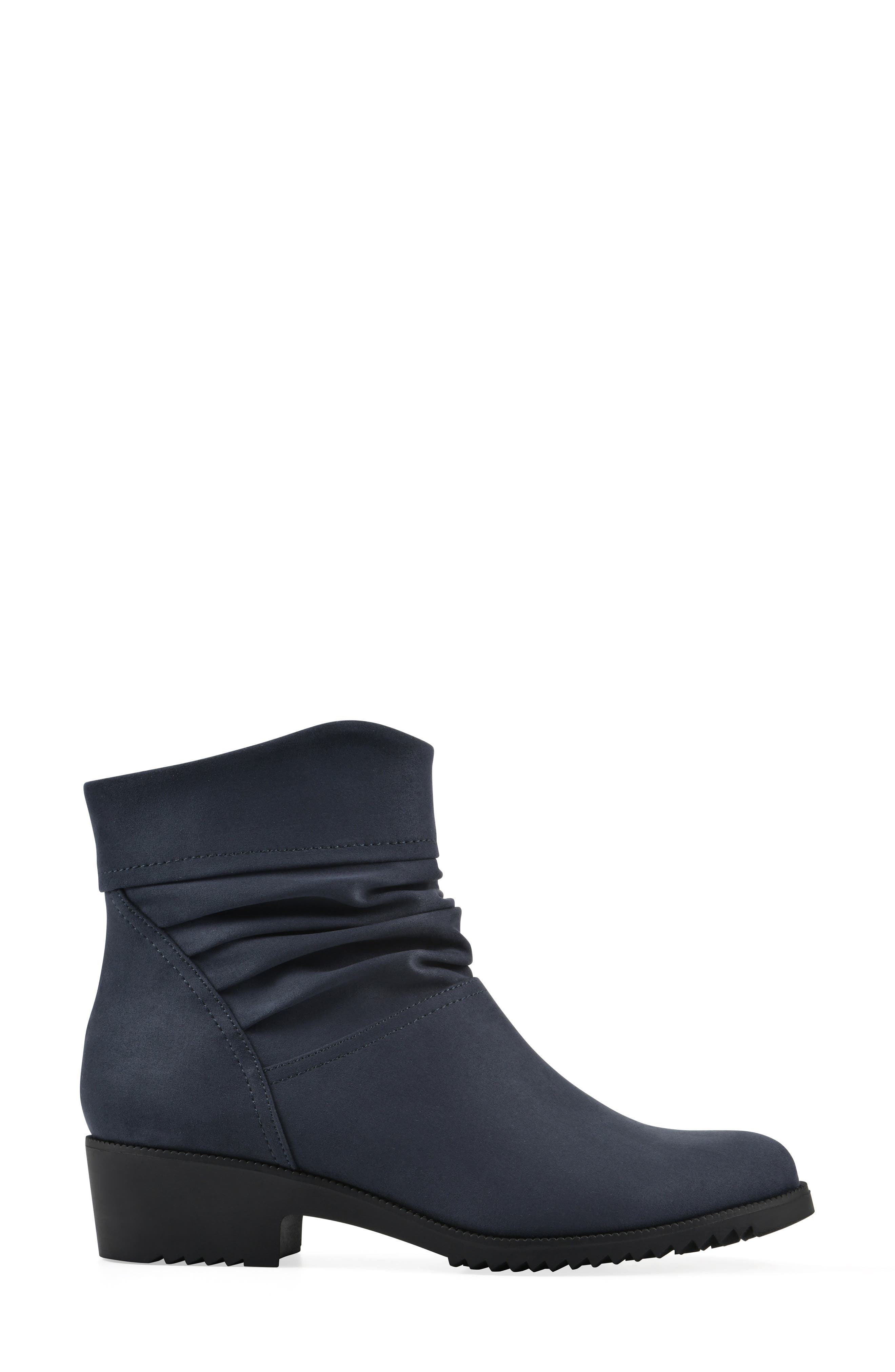 Durbon Scrunch Boot - Wide Width, Alternate, color, NAVY/ FABRIC