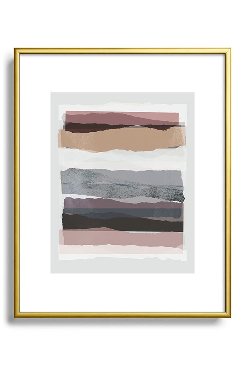 Pieces 16 Framed Art Print, Main, color, GOLDEN TONES