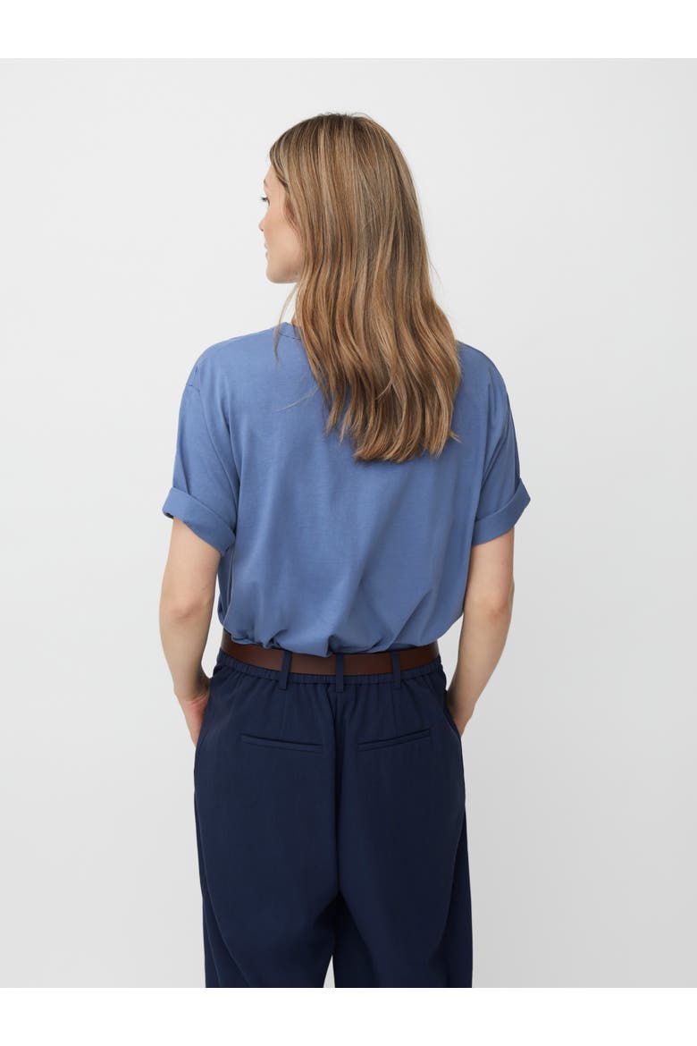 MaDoreann Short Sleeve Crew Neck T-Shirt, Alternate, color, Bijou Blue