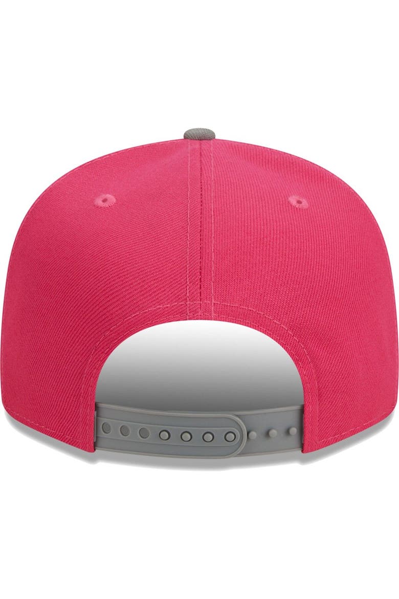 Men's New Era Pink/Gray Miami Dolphins 2-Tone Color Pack 9FIFTY Snapback Hat, Alternate, color, Pink