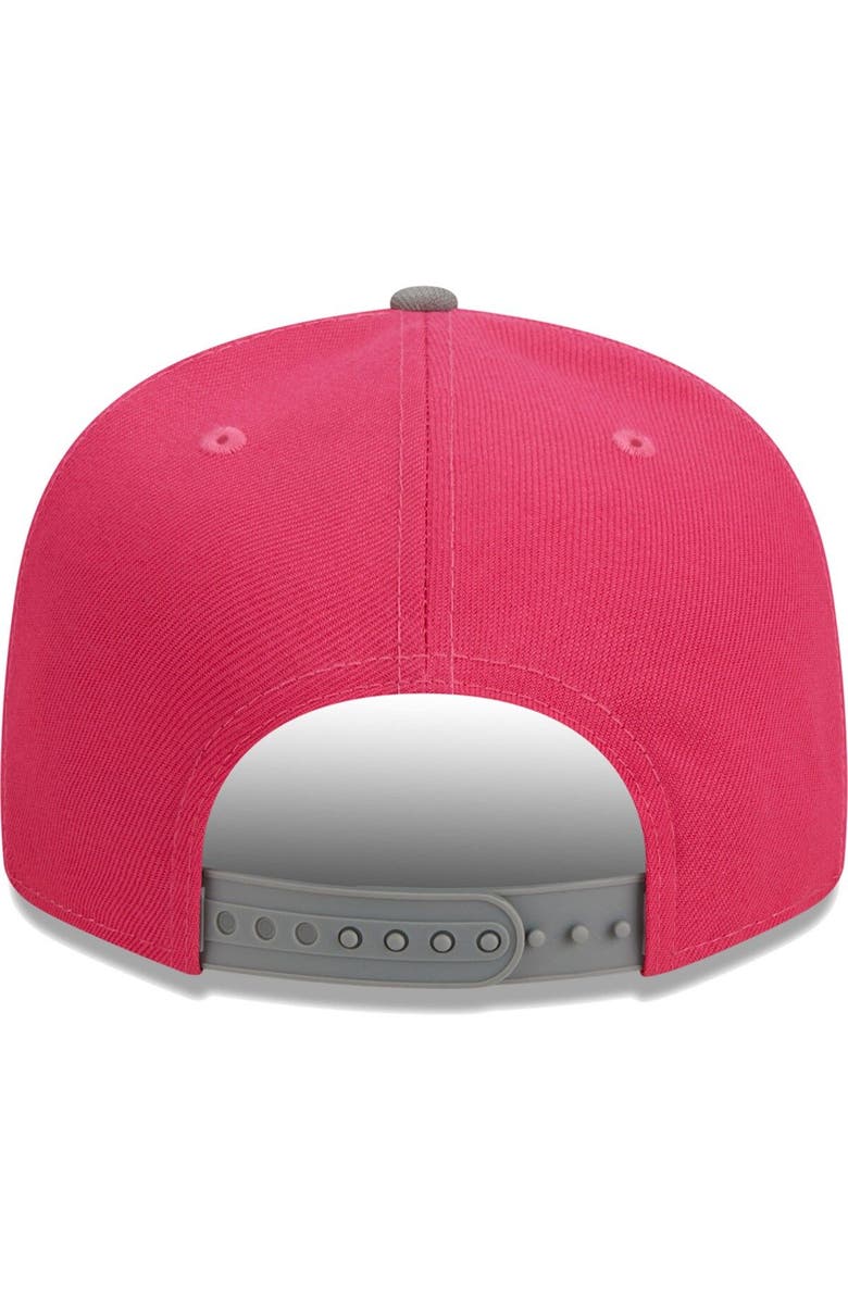 New Era Men's New Era Pink/Gray Miami Dolphins 2-Tone Color Pack 9FIFTY Snapback Hat, Alternate, color, 