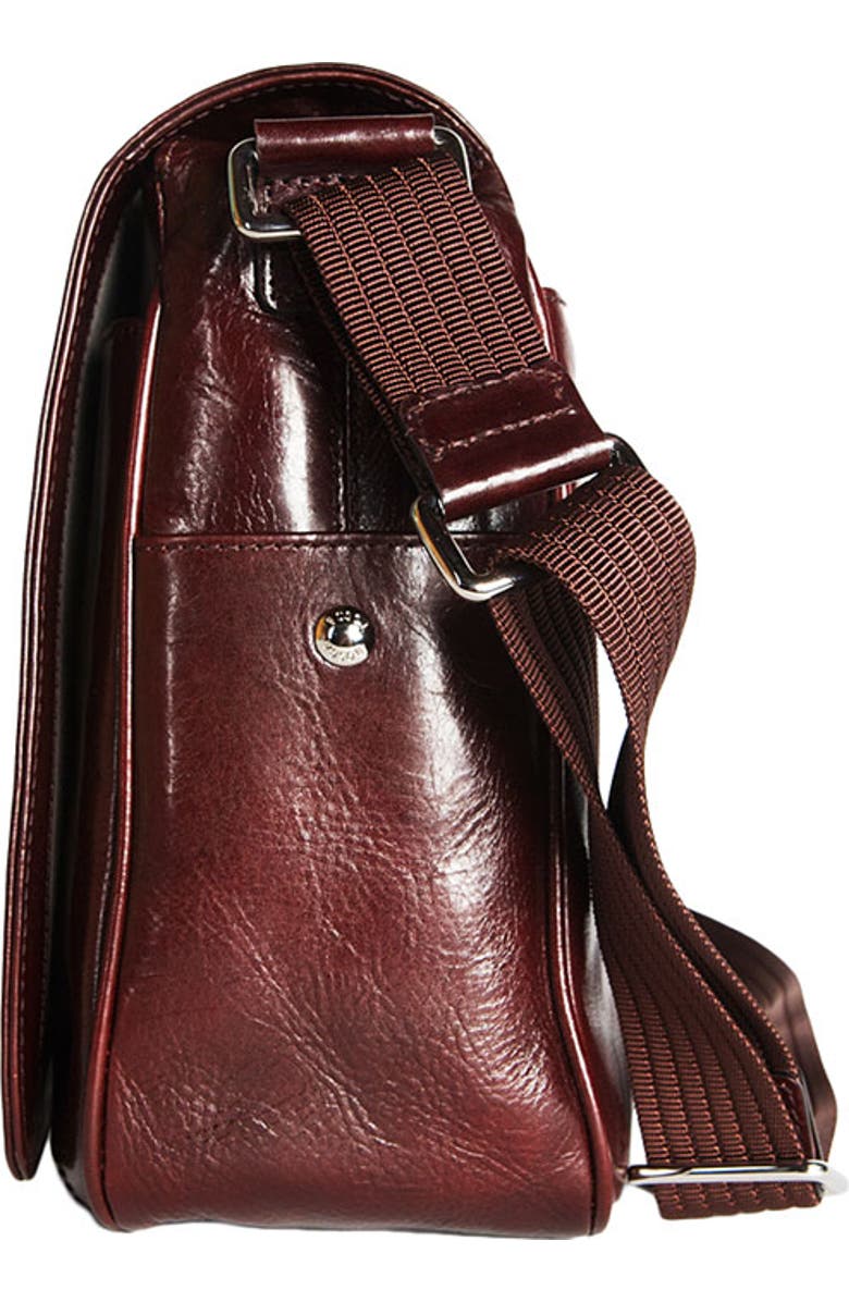 Bosca Leather Messenger Bag, Alternate, color,