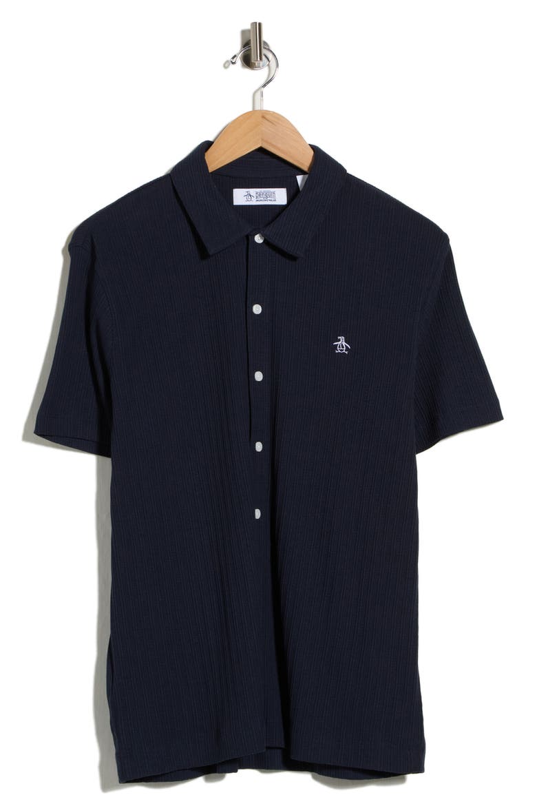 Raised Rib Knit Polo, Main, color, 413 DARK SAPPHIRE