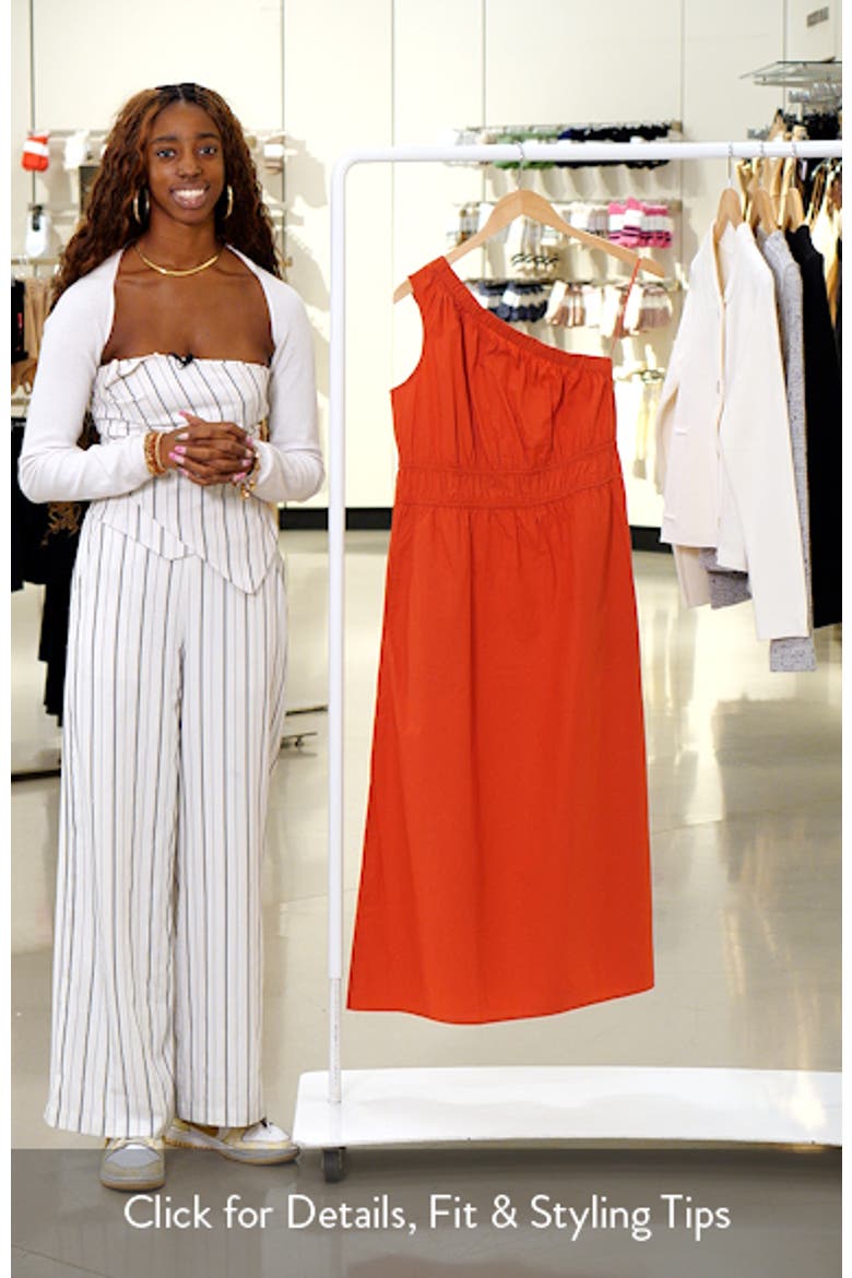 Selani One-Shoulder Cotton Poplin Dress video