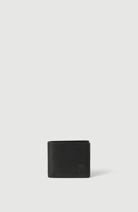 Brushed leather wallet