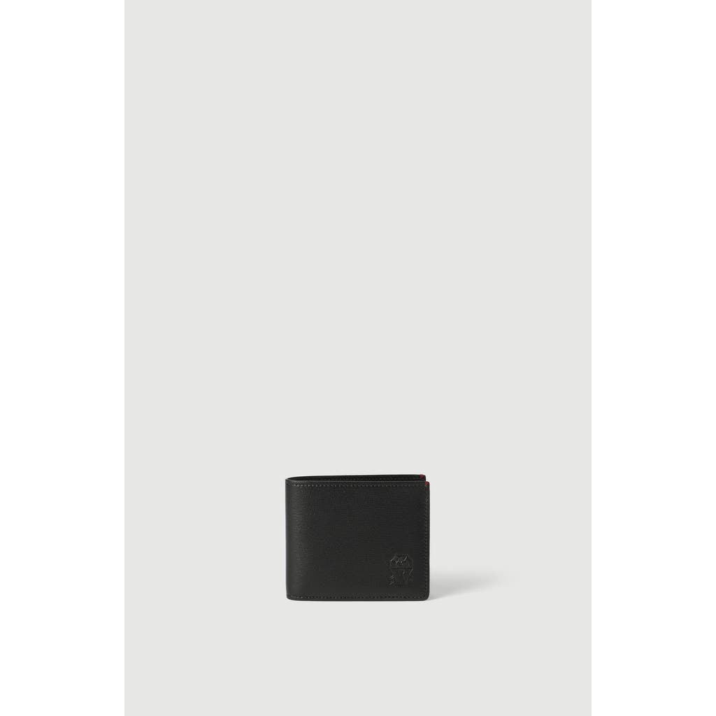 Brunello Cucinelli Brushed Leather Wallet In Black