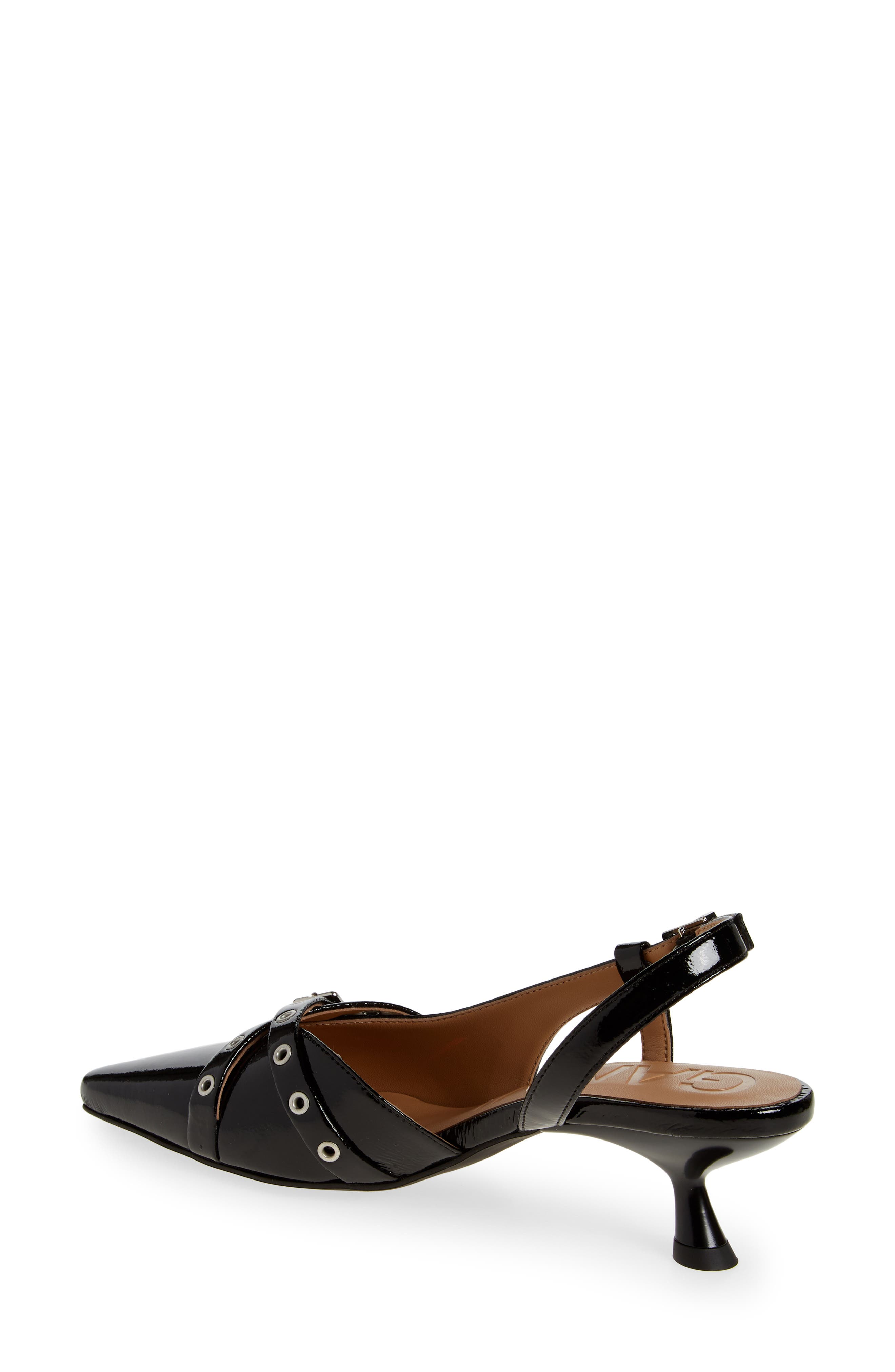 Slingback Kitten Heel Pump, Alternate, color, BLACK