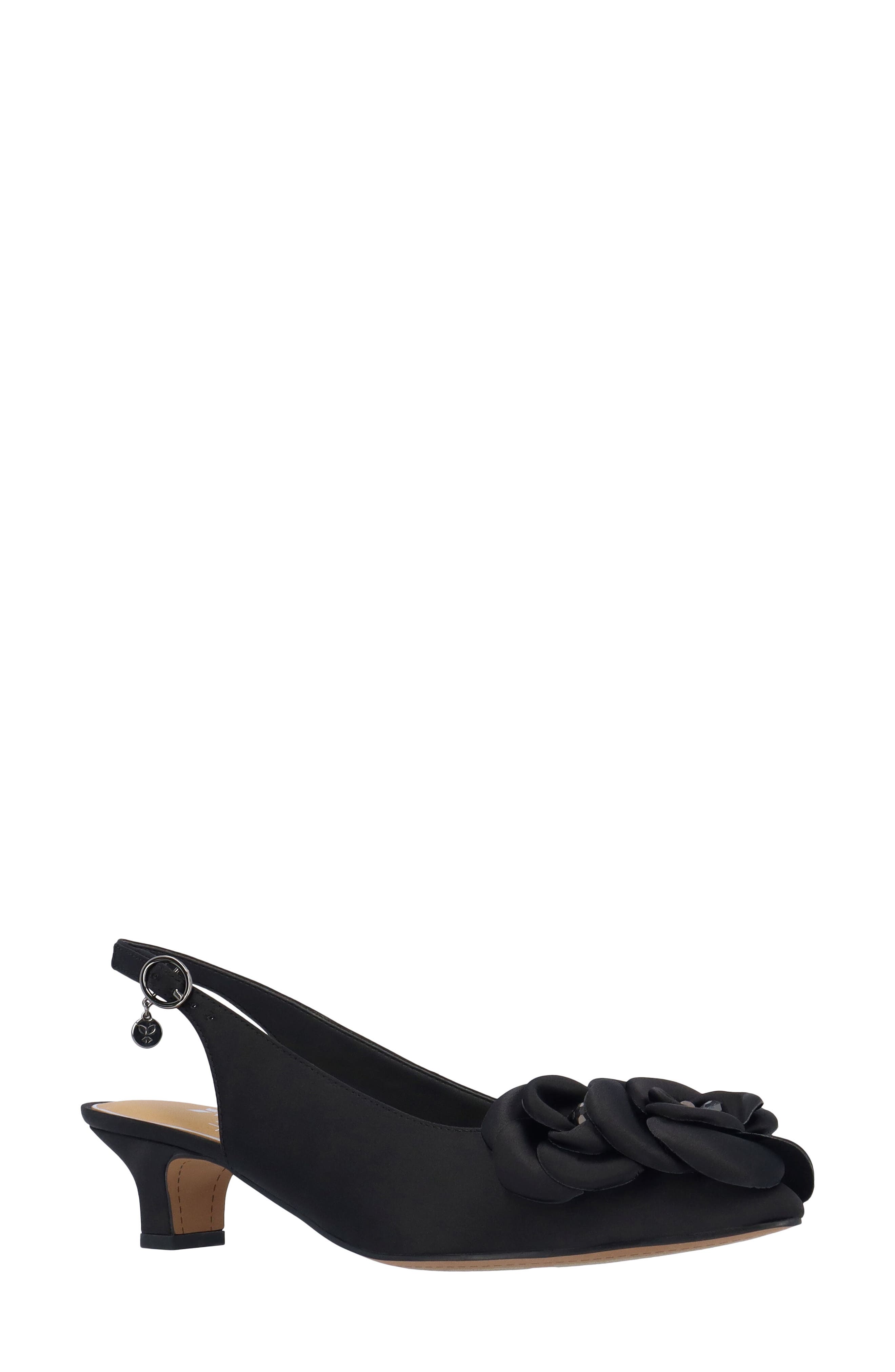 J. Reneé Jozey Pointed Toe Slingback Pump, Main, color, Black