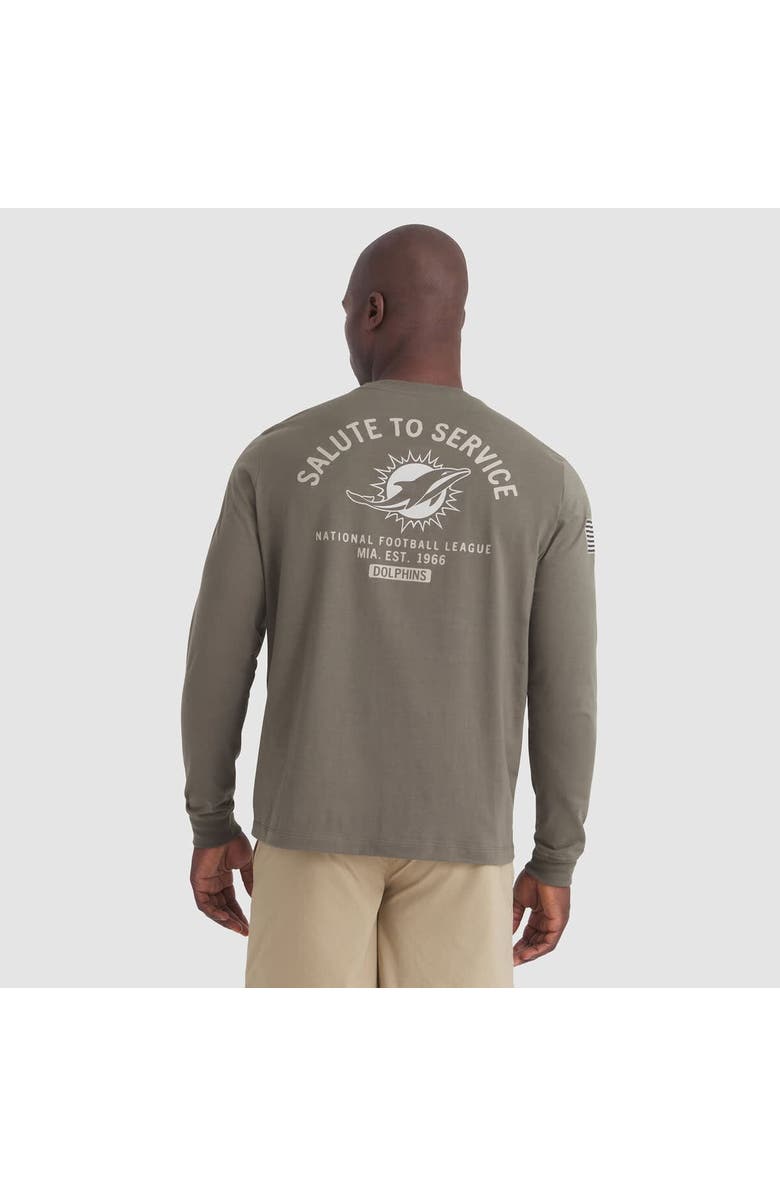 Nike Men's Nike Olive Miami Dolphins 2025 Salute to Service Sideline Long Sleeve T-Shirt, Alternate, color, Olive