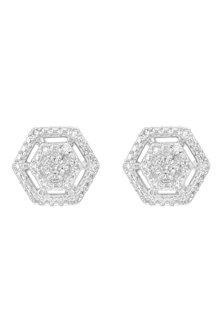 Diamond Earrings, Alternate, color, SILVER