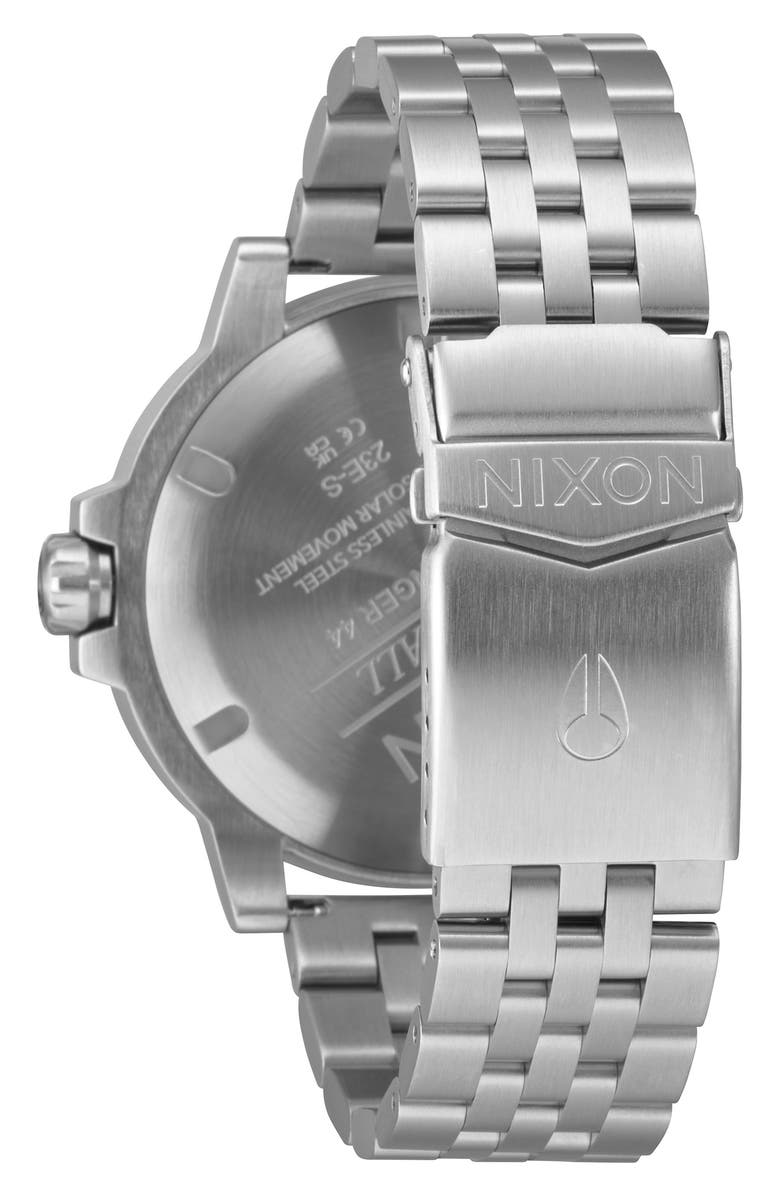 Nixon The Stinger Dive Bracelet Watch, 44mm, Alternate, color, Silver / Black / White