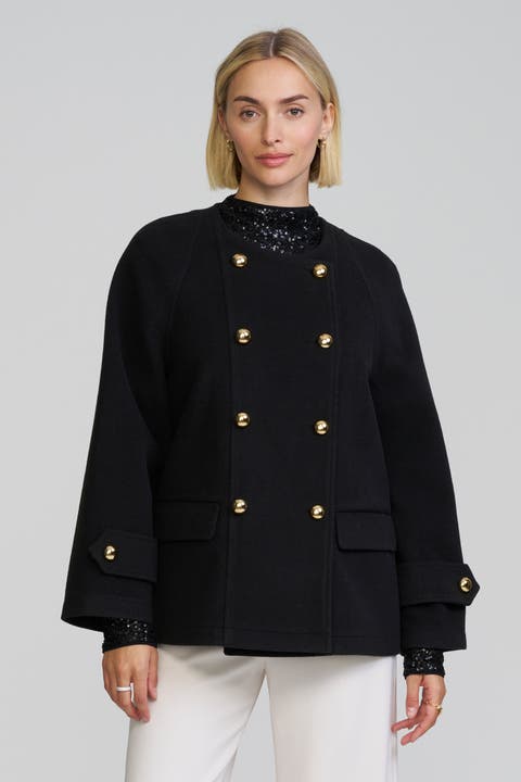 Double Breasted Melton Coat