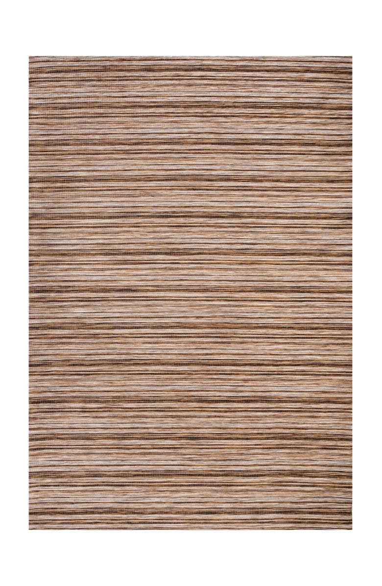 JONATHAN Y Finn Modern Farmhouse Pinstripe Indoor/Outdoor Area Rug, Main, color, Natural/Brown