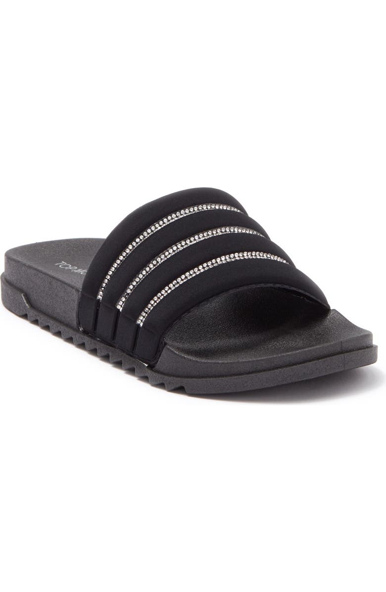 TOP GUY SHOES Sterling Rhinestone Embellished Slide Sandal, Main, color,