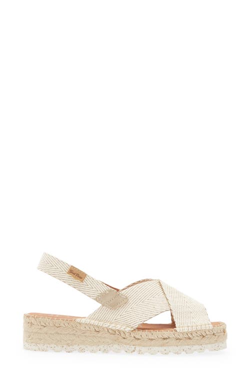 Toni Pons Elvira Espadrille Slingback Sandal In Ecru Fabric