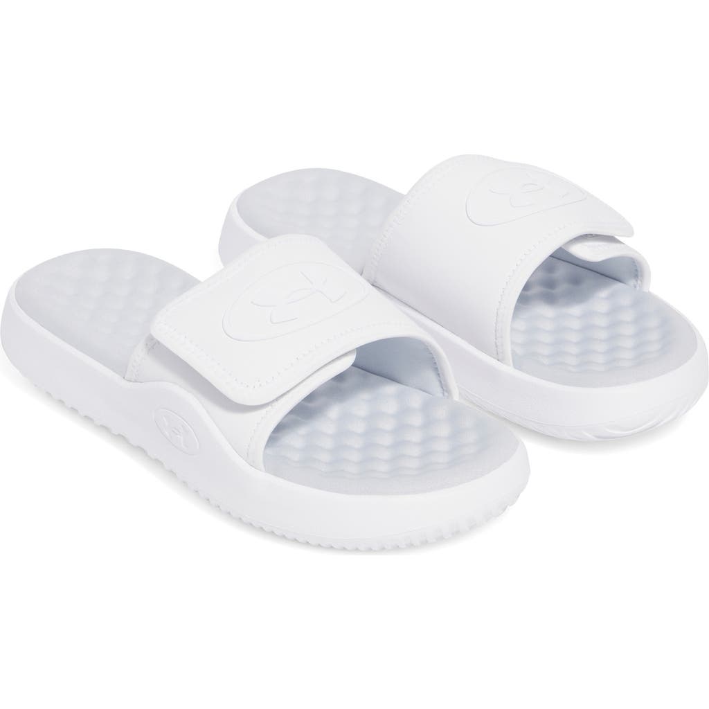 Under Armour Ua Ignite Pro 8 Water Resistant Slide Sandal In White