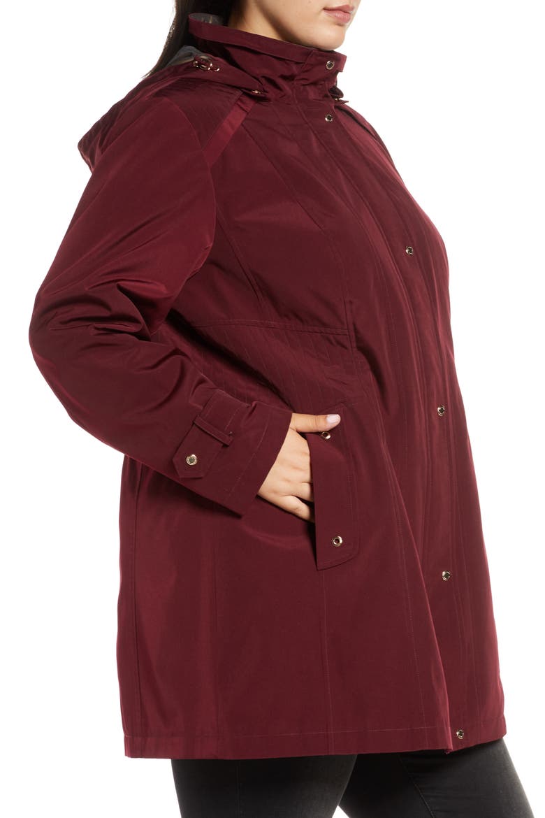 Raincoat with Removable Hood & Liner, Alternate, color, RHUBARB