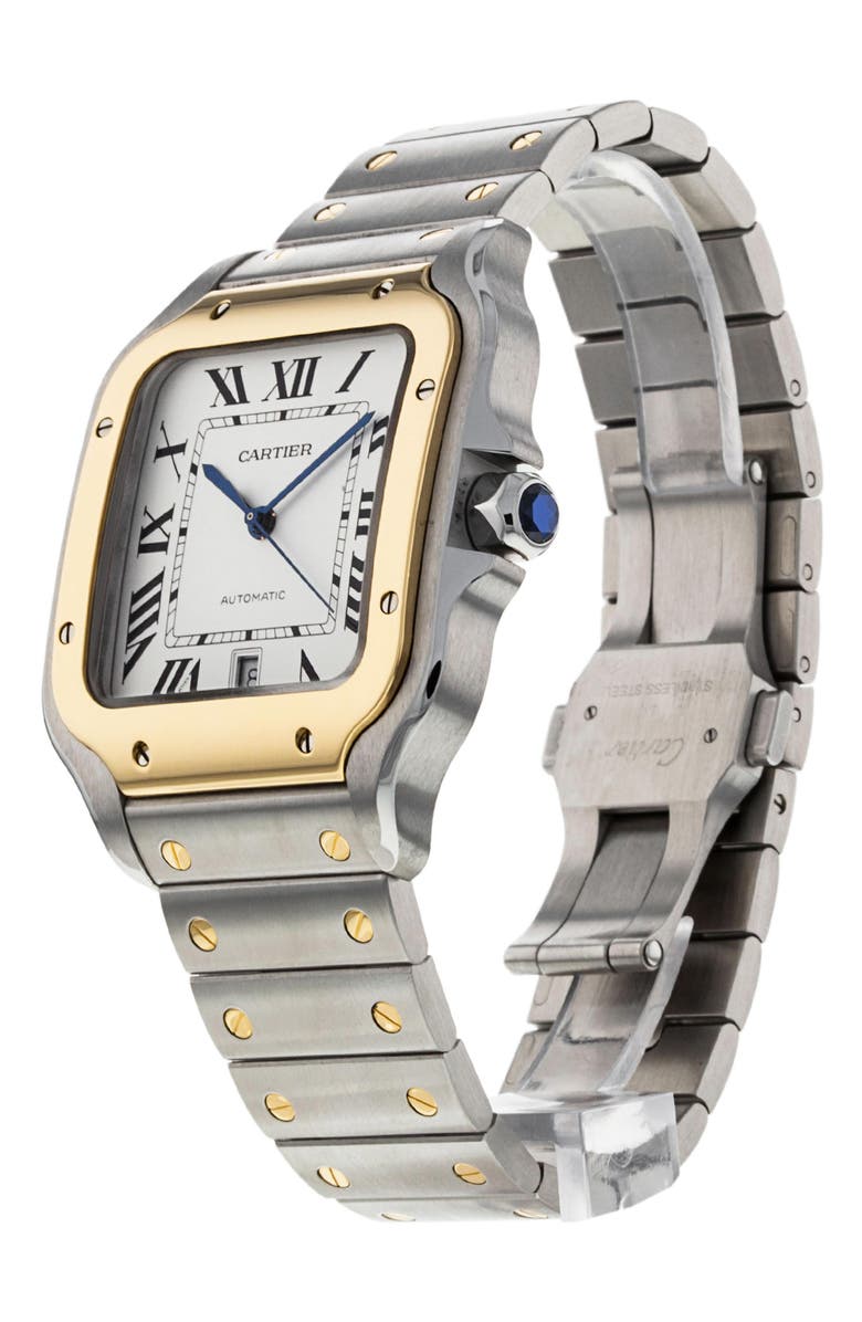 Watchfinder & Co. Cartier Preowned Santos Bracelet Watch, Alternate, color,