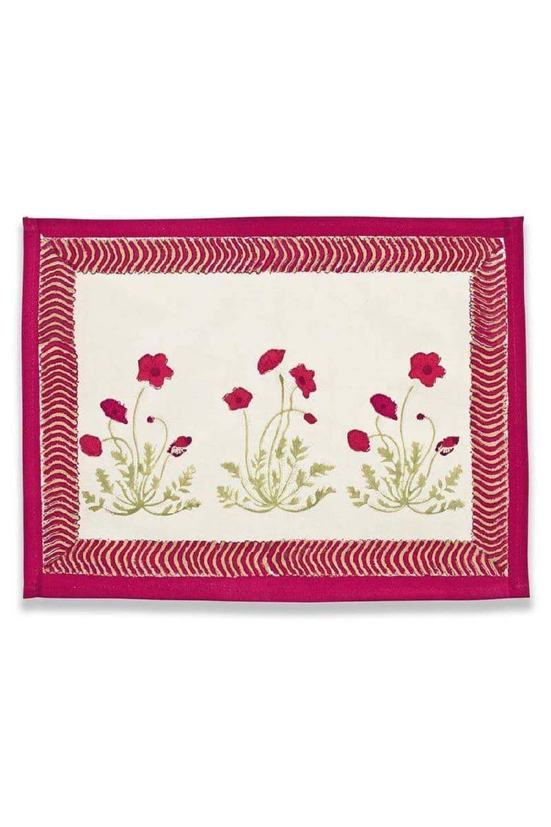 Poppies Mats, Main, color, Red/Green 15" x 18"