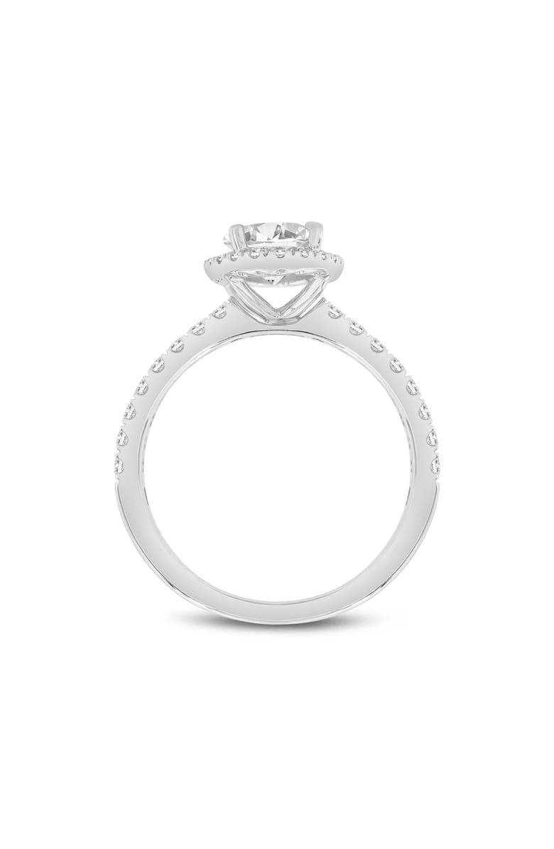 LuvMyJewelry Laurentia 14K White Gold Oval Lab Grown Diamond Halo Engagement Ring - 1.95 Ct, Alternate, color, 14K White Gold