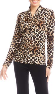 Karen Kane Wrap Front Ruched Top