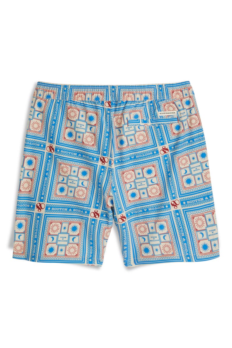 New West Bandana Print Swim Trunks, Alternate, color, FOG
