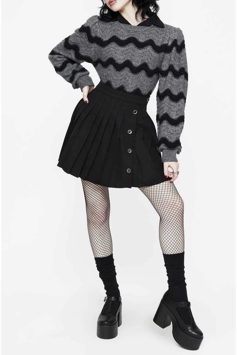 Nave Stripe Knit Sweater, Alternate, color, Grey