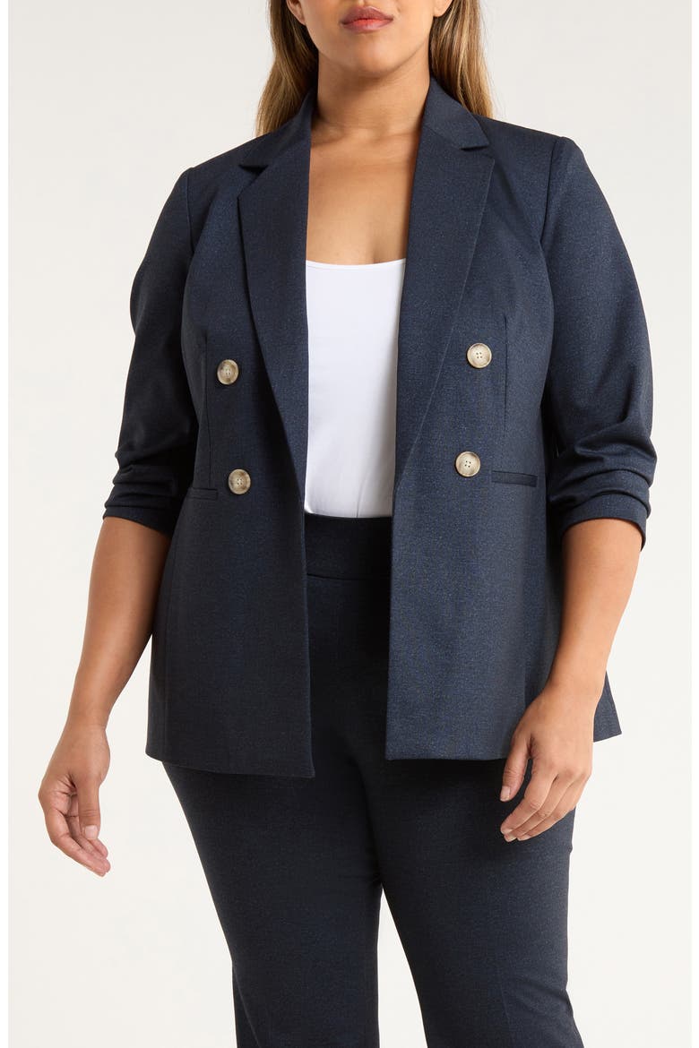 Double Breasted Jacket, Main, color, MID BLUE