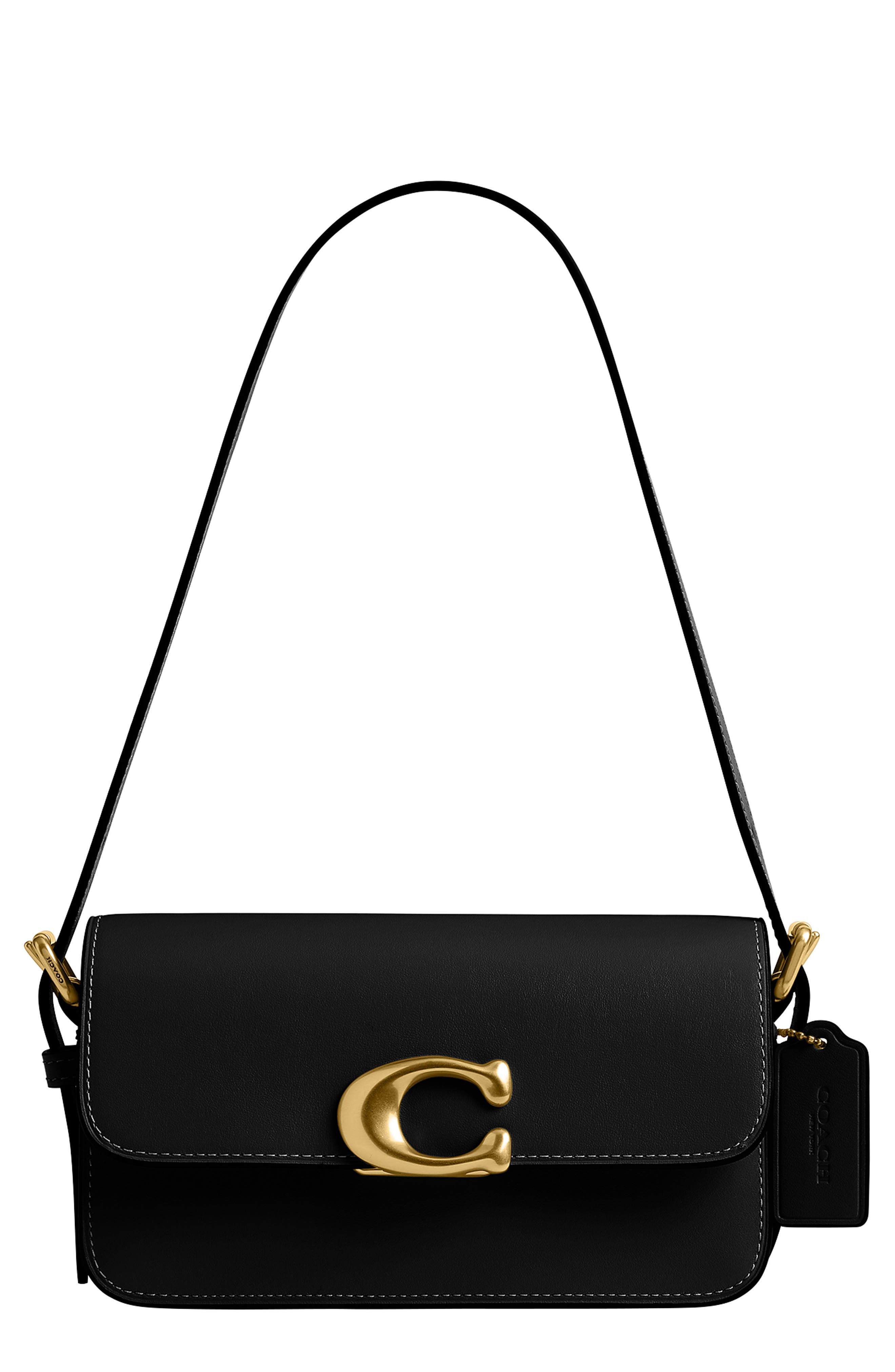 COACH Zoe Refined Calf Leather Shoulder Bag, Main, color, 