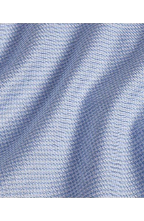 David Donahue Trim Fit Medallion Print Pima Cotton Oxford Cloth Dress Shirt In Sky/blue