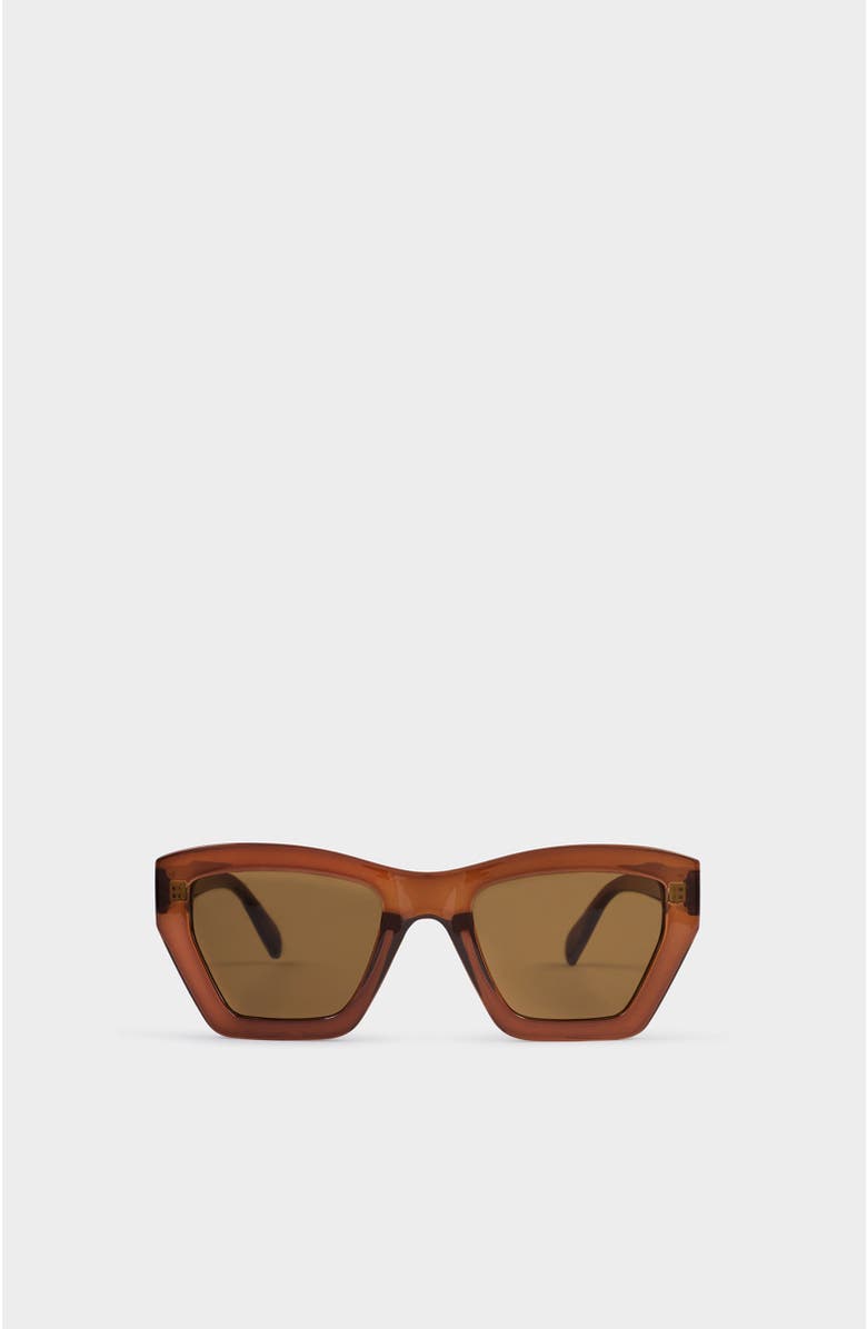 Katie Loxton Palma Sunglasses, Main, color, Chocolate Transparent
